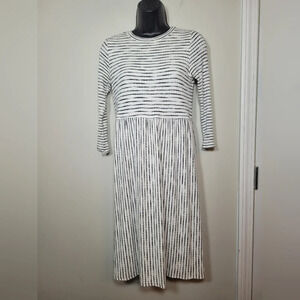 Flamingo Striped Knee Length Long Sleeve Dress sz M